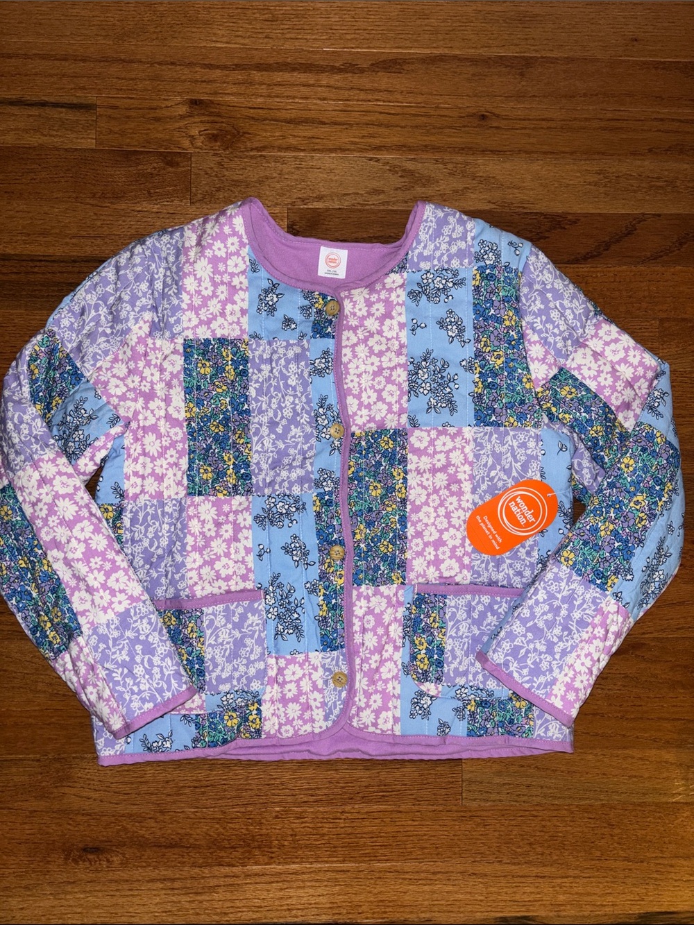 NWT Wonder Nation Paisley Multicolor Patchwork Girls Quilted Jacket Size XXL